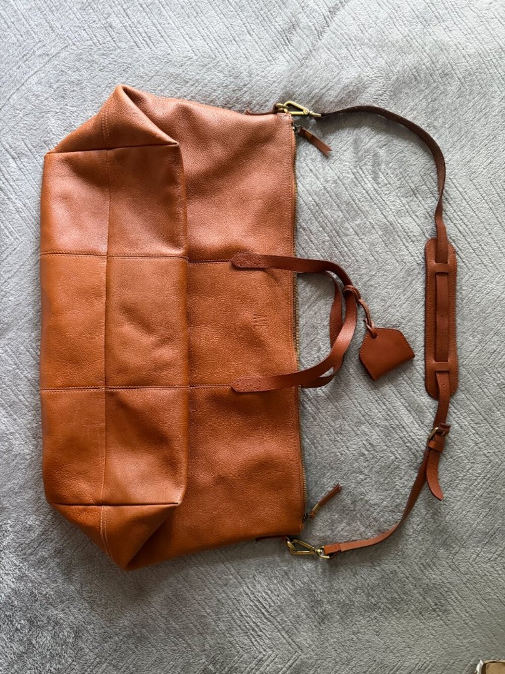 Madewell Transport Weekender Leather Bag English Saddle - Excellent Condition - Picture 2 of 9